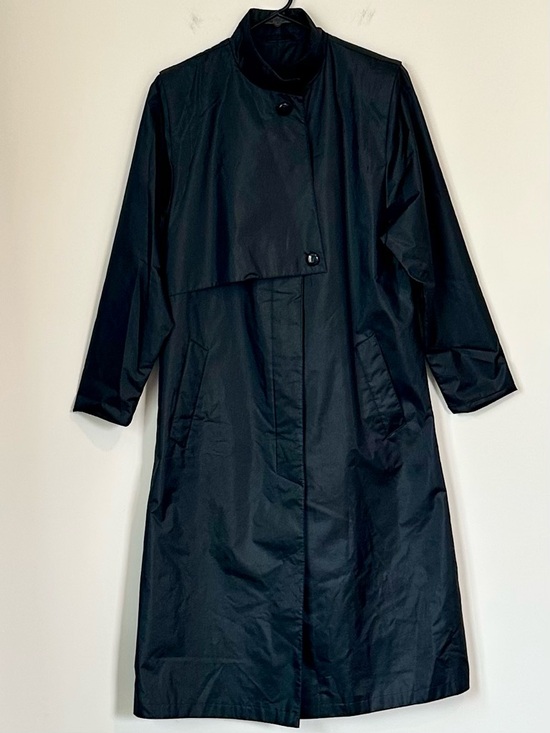 fleet street Jackets & Blazers - Fleet Street Classic Black Long Trench Coat - Size: 12